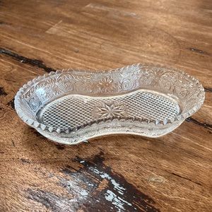 EUC Duncan & Miller Vintage Glass Celery Serving Dish